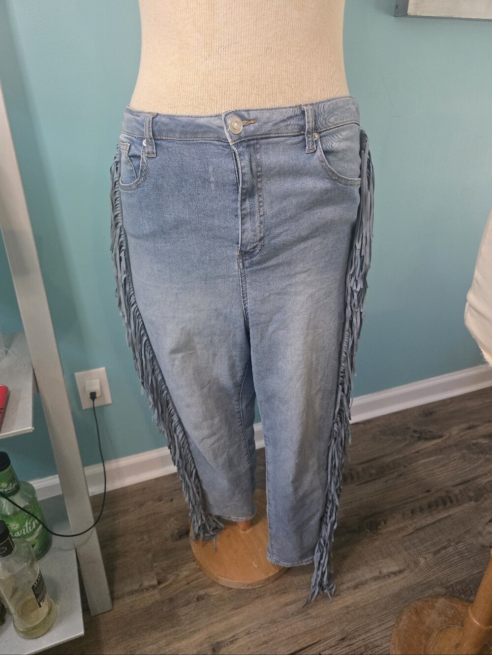 Fashion to Figure Sexy Plus-Size Denim with Side Fringe